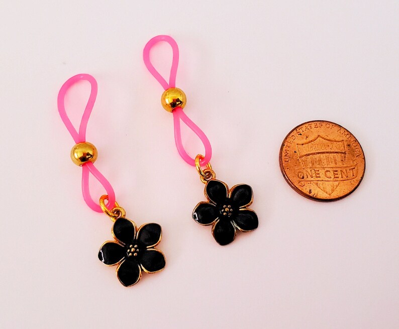 Flower Nipple Nooses Fake Nipple Piercings for Women
