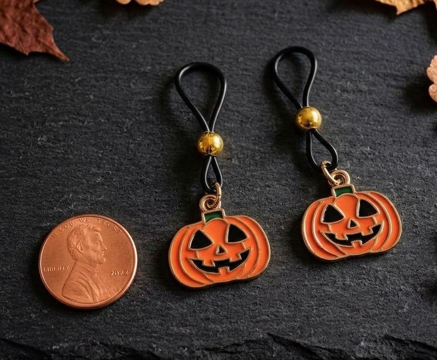 Halloween Pumpkin Nipple Noose Jack-O-Lantern Nipple Jewelry