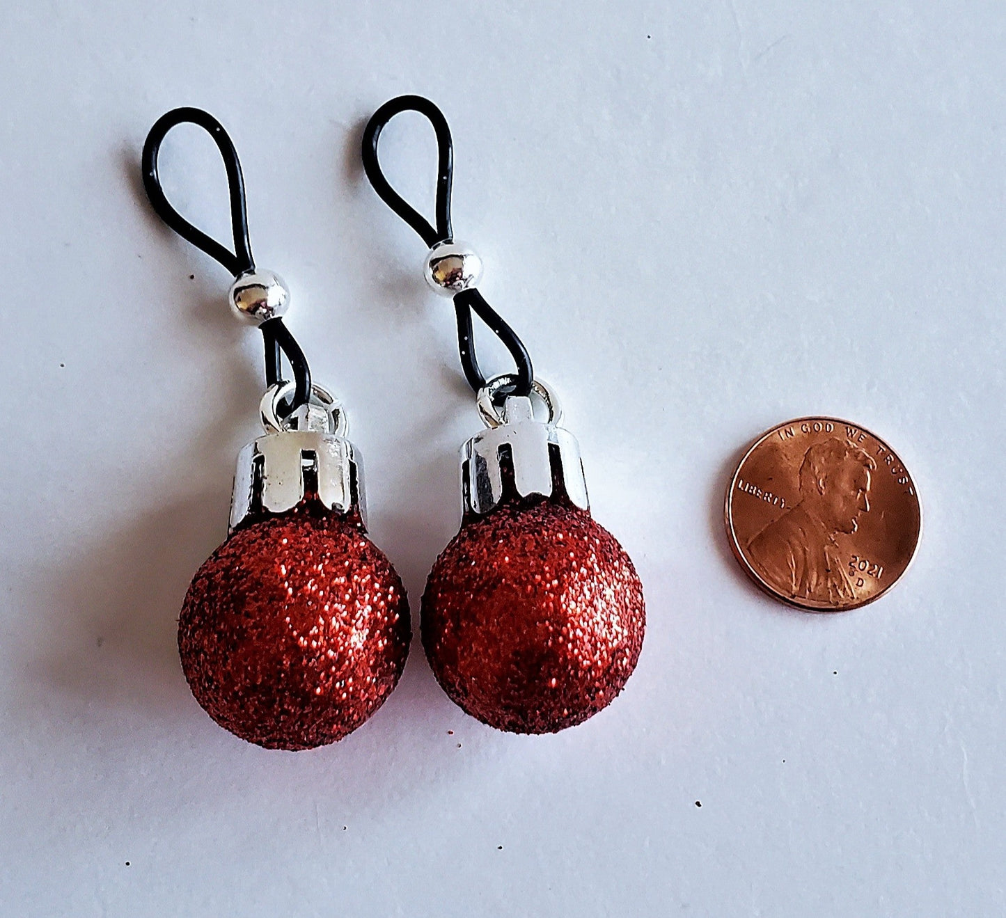 Sexy Christmas Non-pierced Fake Nipple Rings, Erotic X-Mas Nipple Noose Jewelry