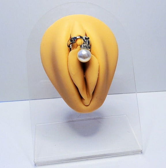 Pearl Clip On Clitoral Jewelry