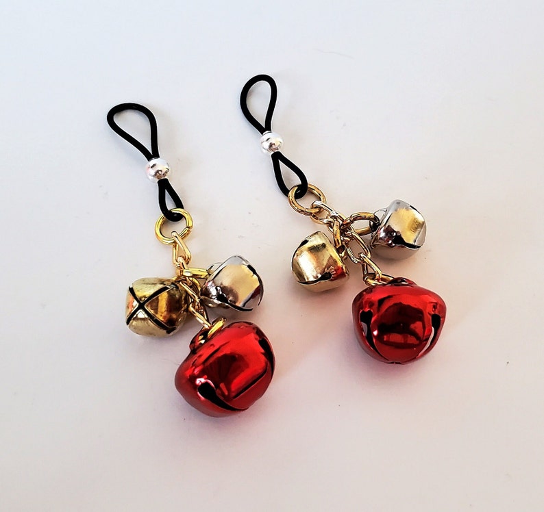 Jingle Bell Non-Pierced Christmas Nipple Rings