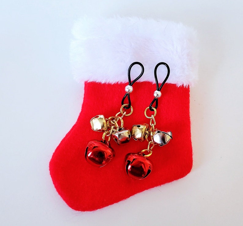 Jingle Bell Non-Pierced Christmas Nipple Rings