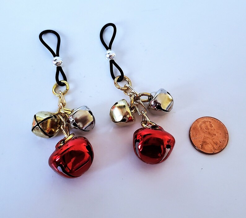 Jingle Bell Non-Pierced Christmas Nipple Rings