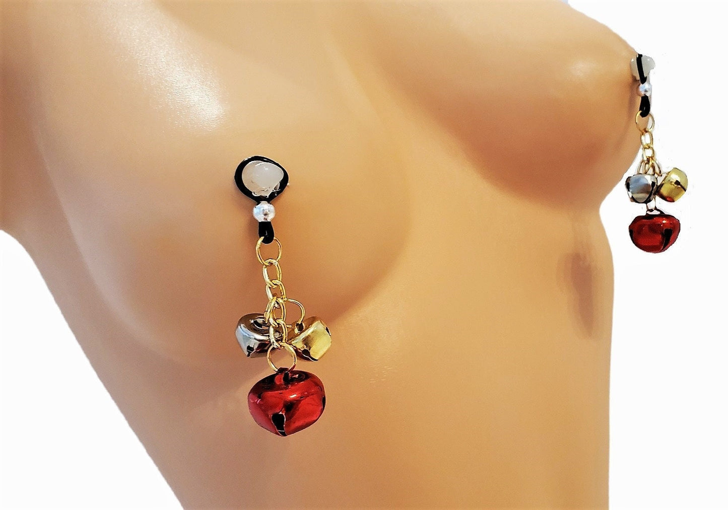 Jingle Bell Non-Pierced Christmas Nipple Rings