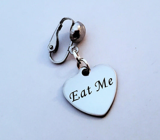 Eat Me Clit Clip On Pussy Jewelry, Erotic Labial Clip
