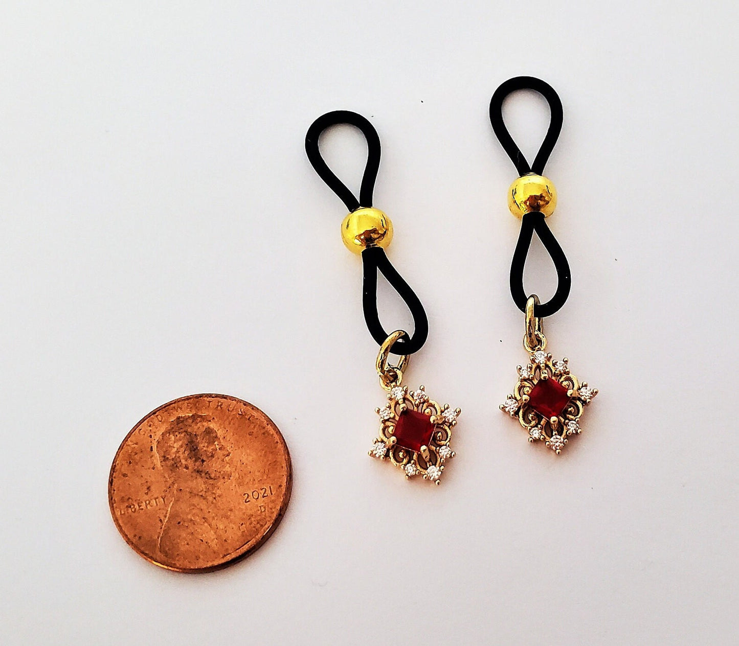 Nipple Noose, Silicone Non-Pierced Nipple Rings, BDSM Nipple Jewelry