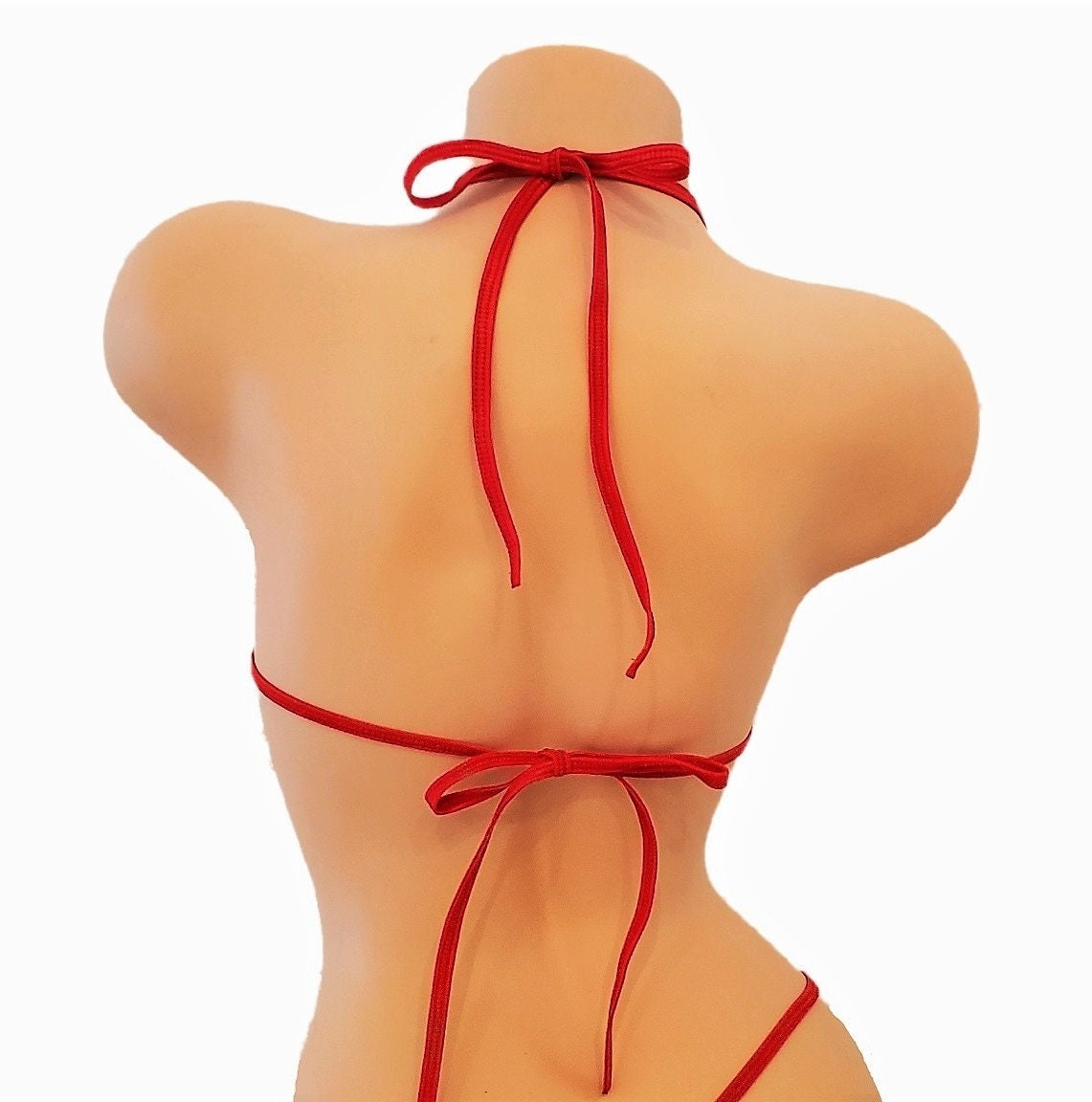 Red and Black BDSM Chain Lingerie Bra