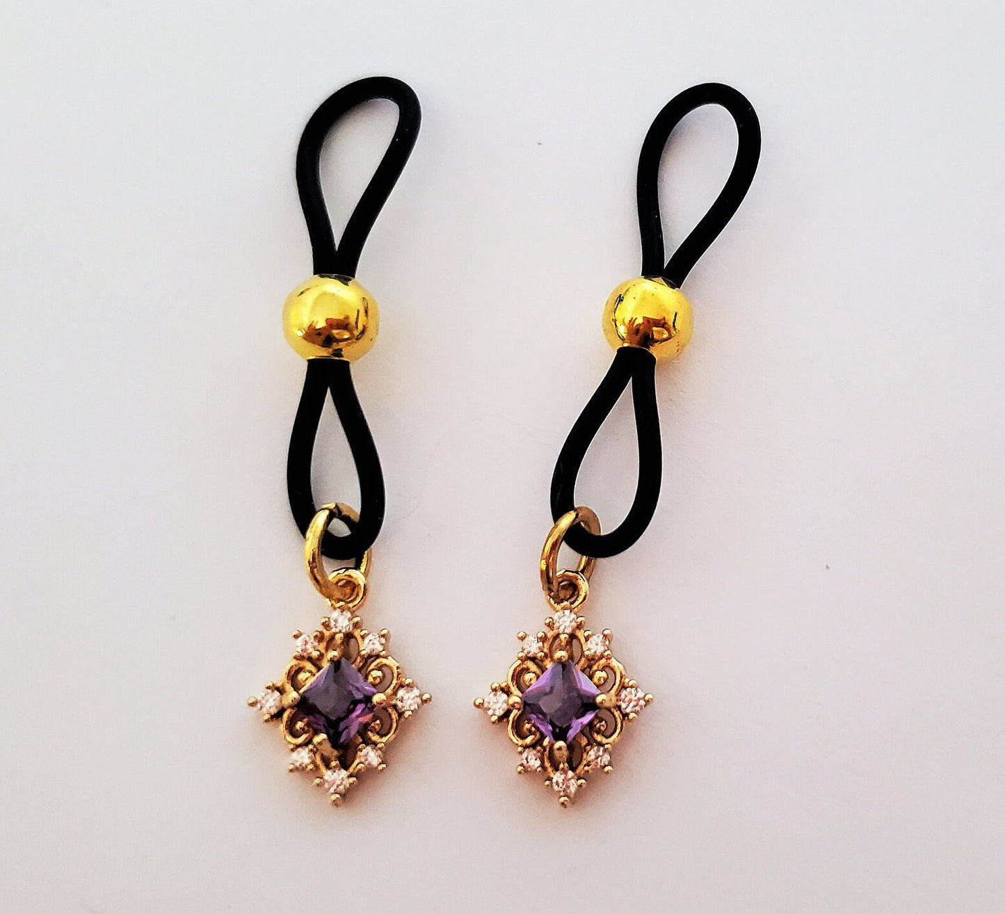 Nipple Noose, Silicone Non-Pierced Nipple Rings, BDSM Nipple Jewelry