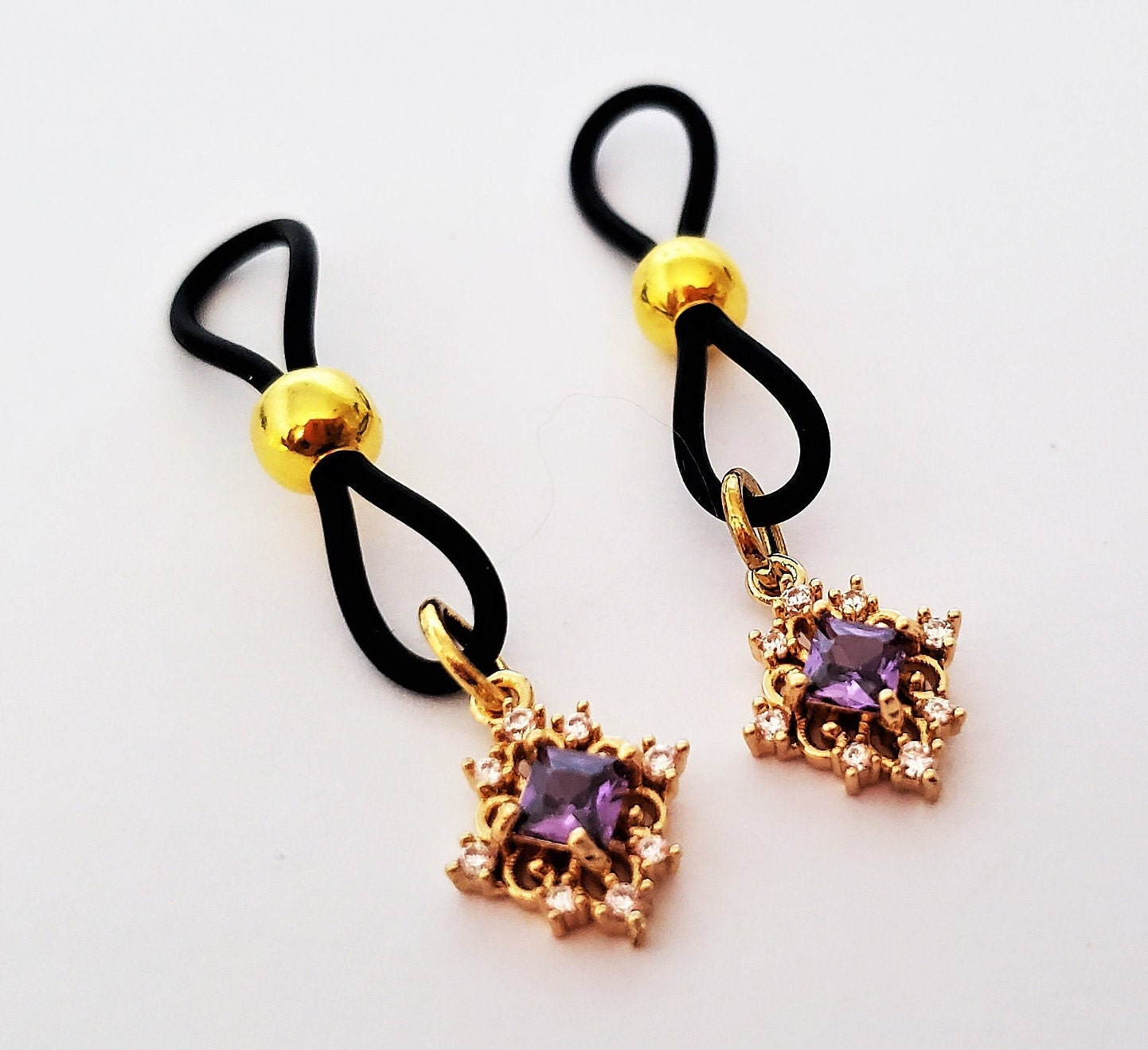 Nipple Noose, Silicone Non-Pierced Nipple Rings, BDSM Nipple Jewelry