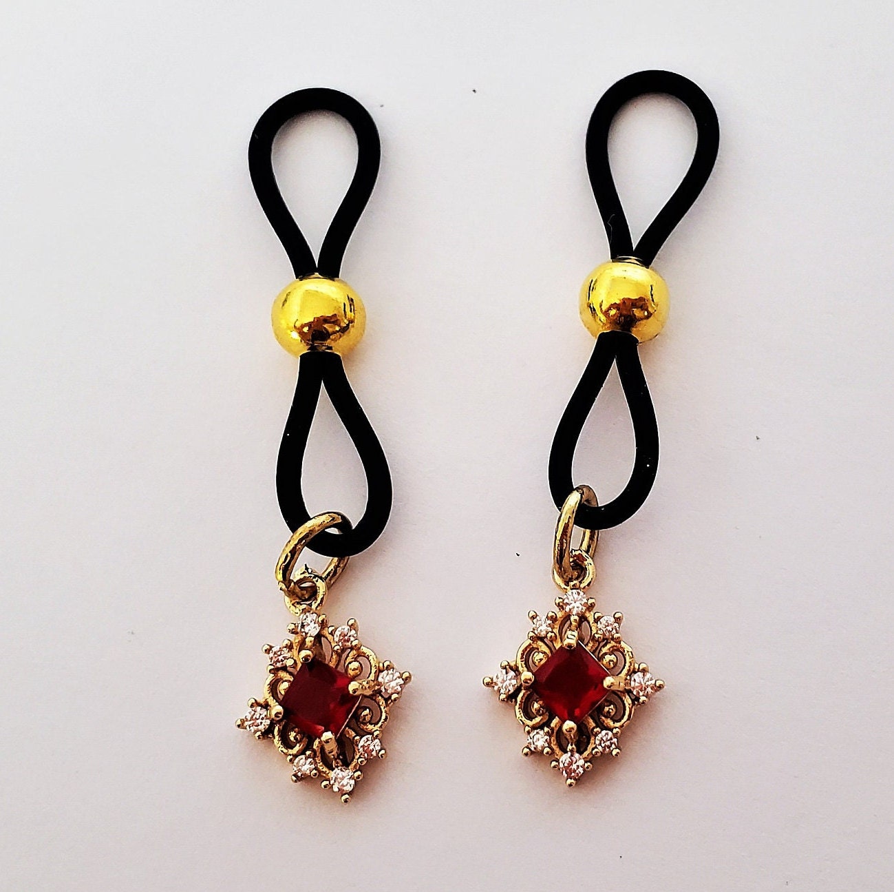 Nipple Noose, Silicone Non-Pierced Nipple Rings, BDSM Nipple Jewelry