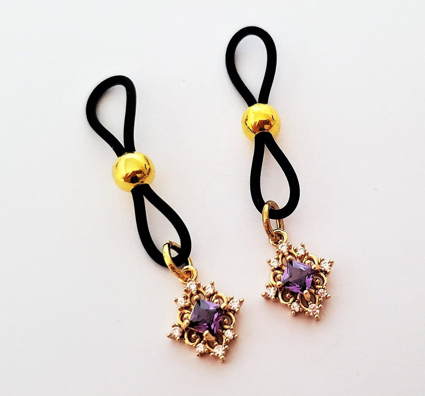 Nipple Noose, Silicone Non-Pierced Nipple Rings, BDSM Nipple Jewelry