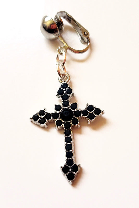 Gothic Cross Clip On Pussy Clitoral Jewelry