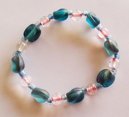 Glass Beaded Stretch Bracelet