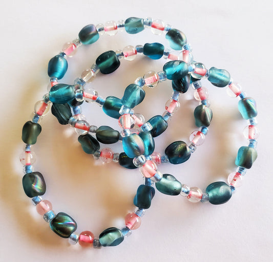 Glass Beaded Stretch Bracelet