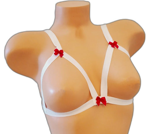 Sexy Uncensored Lingerie Bra, Cupless Chest Harness for Women