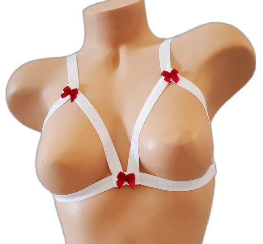 Sexy Uncensored Lingerie Bra, Cupless Chest Harness for Women