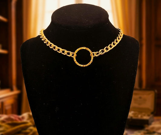 Submissive BDSM Day Collar O Ring Necklace Jewelry