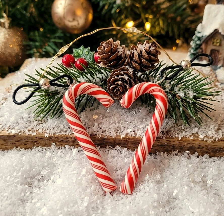 X-Mas Candy Cane Nipple Nooses, Sexy Christmas Lingerie Jewelry