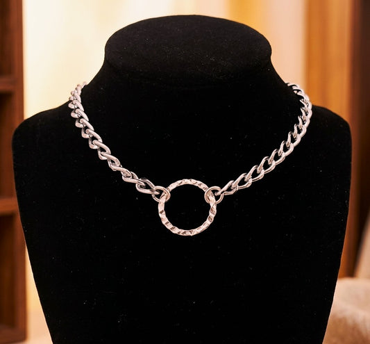 Submissive BDSM Day Collar O Ring Necklace Jewelry