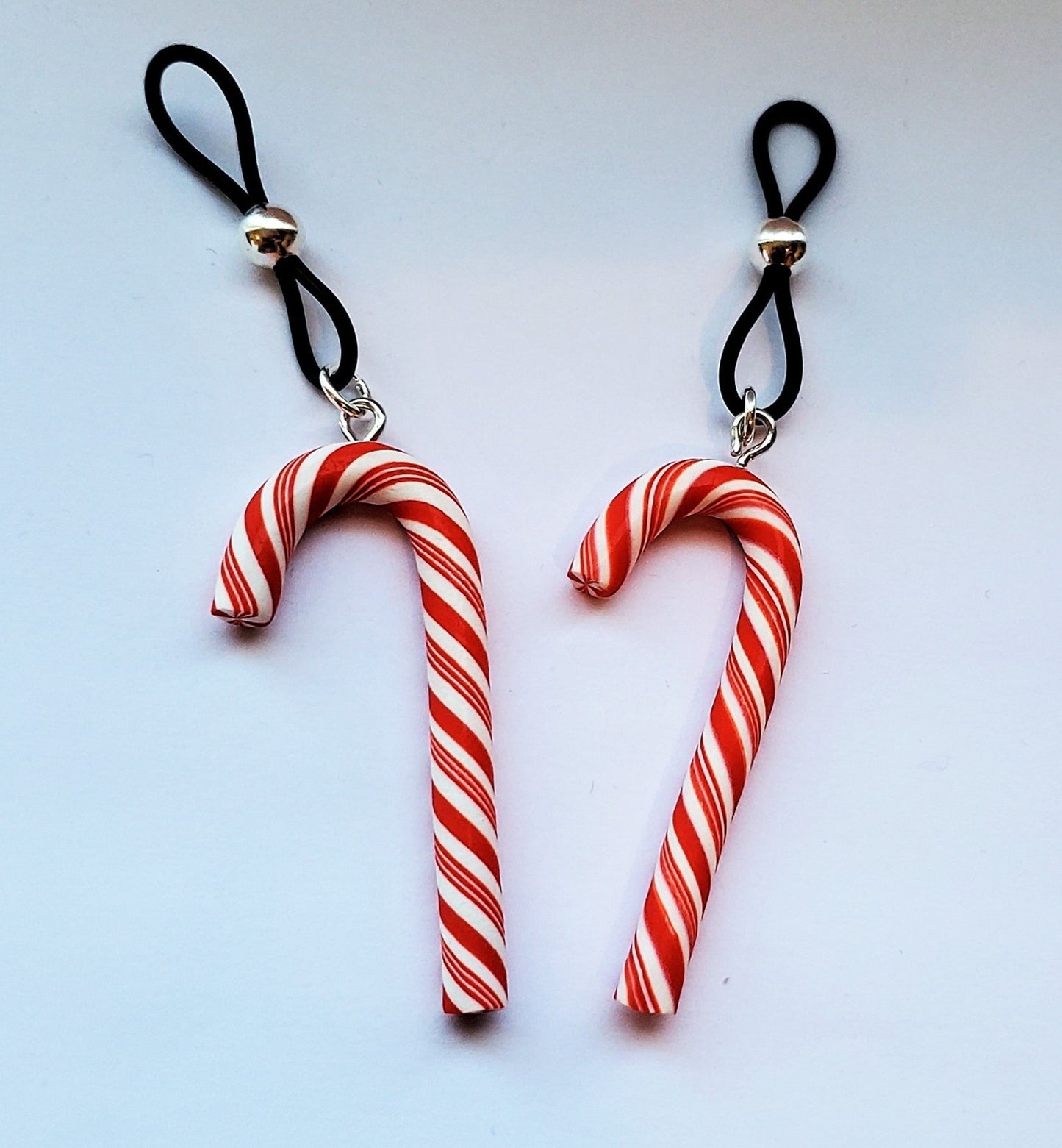 X-Mas Candy Cane Nipple Nooses, Sexy Christmas Lingerie Jewelry Ivy's Intimates X-Mas Candy Cane Nipple Nooses, Sexy Christmas Lingerie Jewelry Ivy's Intimates