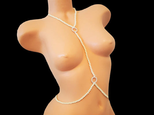 Glow in the Dark Beaded Body Chain Rave Festival Jewelry