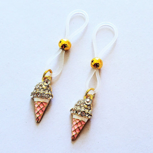 Ice Cream Nipple Rings, Non-Pierced Nipple Noose