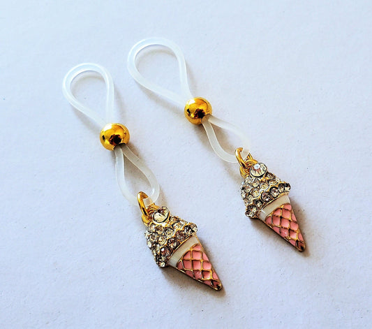 Ice Cream Nipple Rings, Non-Pierced Nipple Noose