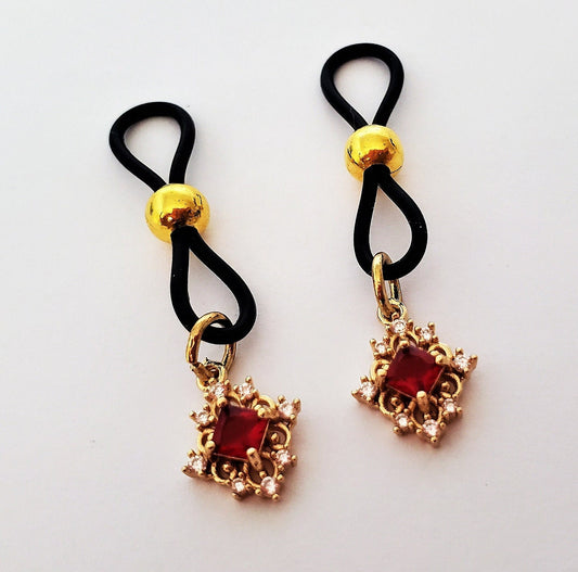 Nipple Noose, Silicone Non-Pierced Nipple Rings, BDSM Nipple Jewelry