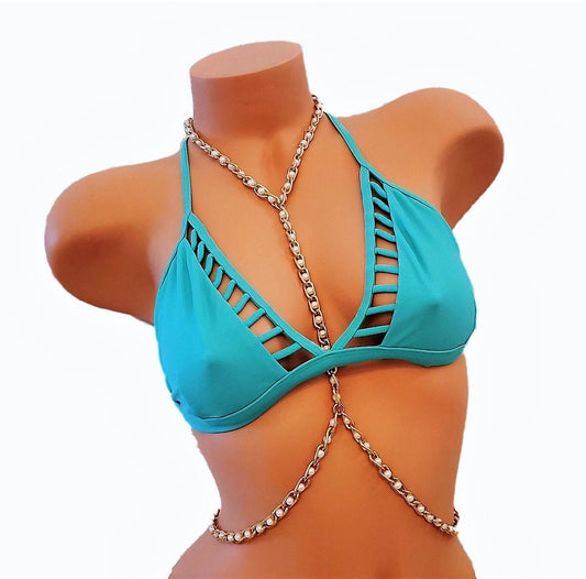 Gold Pearl Body Chain Jewelry